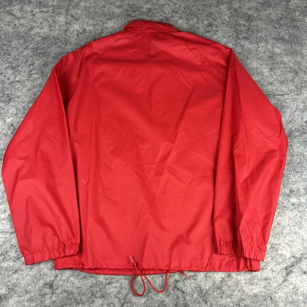 Vintage 70's Martinsville 500‎ Speedway Size M Red Windbreaker Jacket Button Up